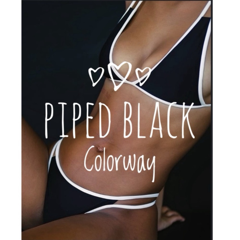 ACACIA Set - Black Piped Ruby Underwire Bikini Top & Parker Bottoms - M/L - Picture 11 of 16